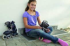 Kind mit Skates